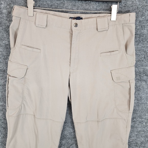 5.11 Tactical Series Cargo‎ Pants Mens Size 38W 29L Beige Work Utility Outdoor - Picture 2 of 16